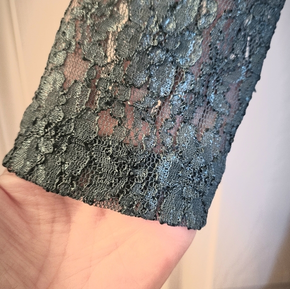 ⏰️LAST CHANCE! FINAL PRICE💲Vintage Emerald Green Lace Midi Dress - Picture 7 of 10